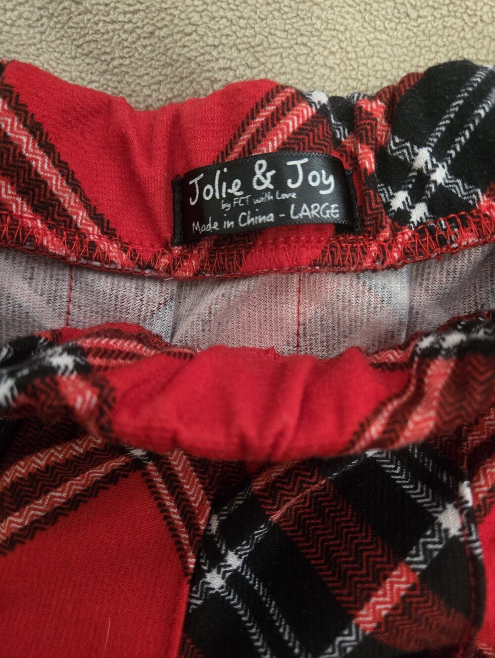 Jolie And Joy Girls Red Plaid Skirt Size L - Junior - Picture 2 of 5